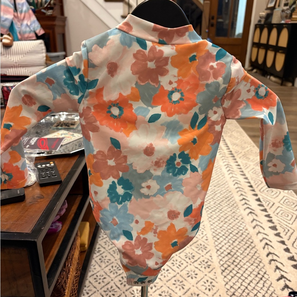 Carter's Floral Print Long Sleeve Onesie